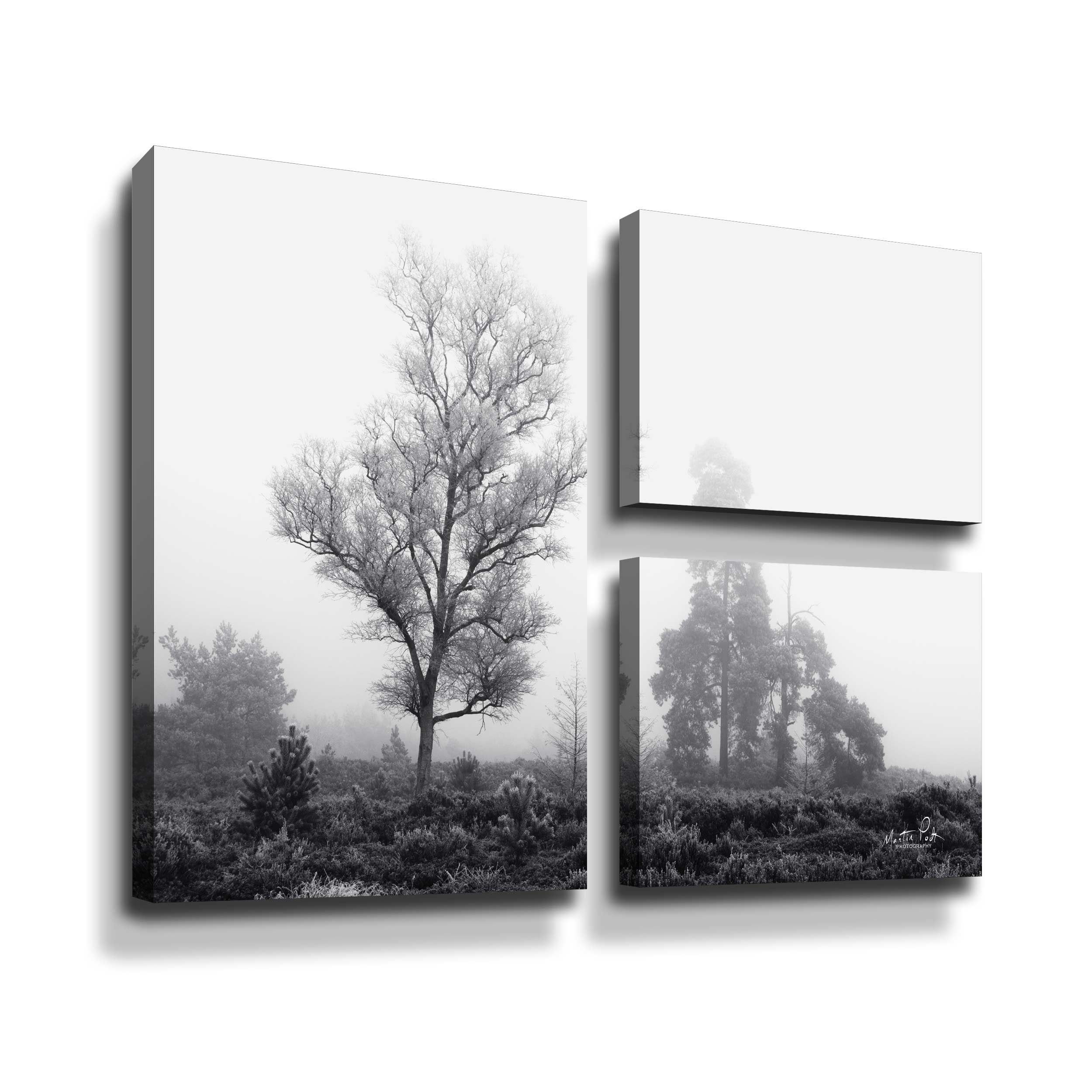 Artwall Less is More, 3 Piece Gallery Wrapped Canvas Flag Set by Martin Podt