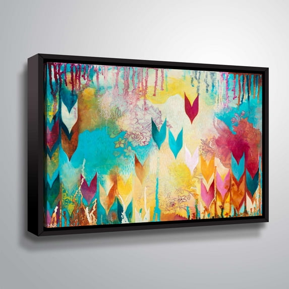 Artwall Life is Good, Gallery Wrapped Floater-framed Canvas by Heather noel Robinson