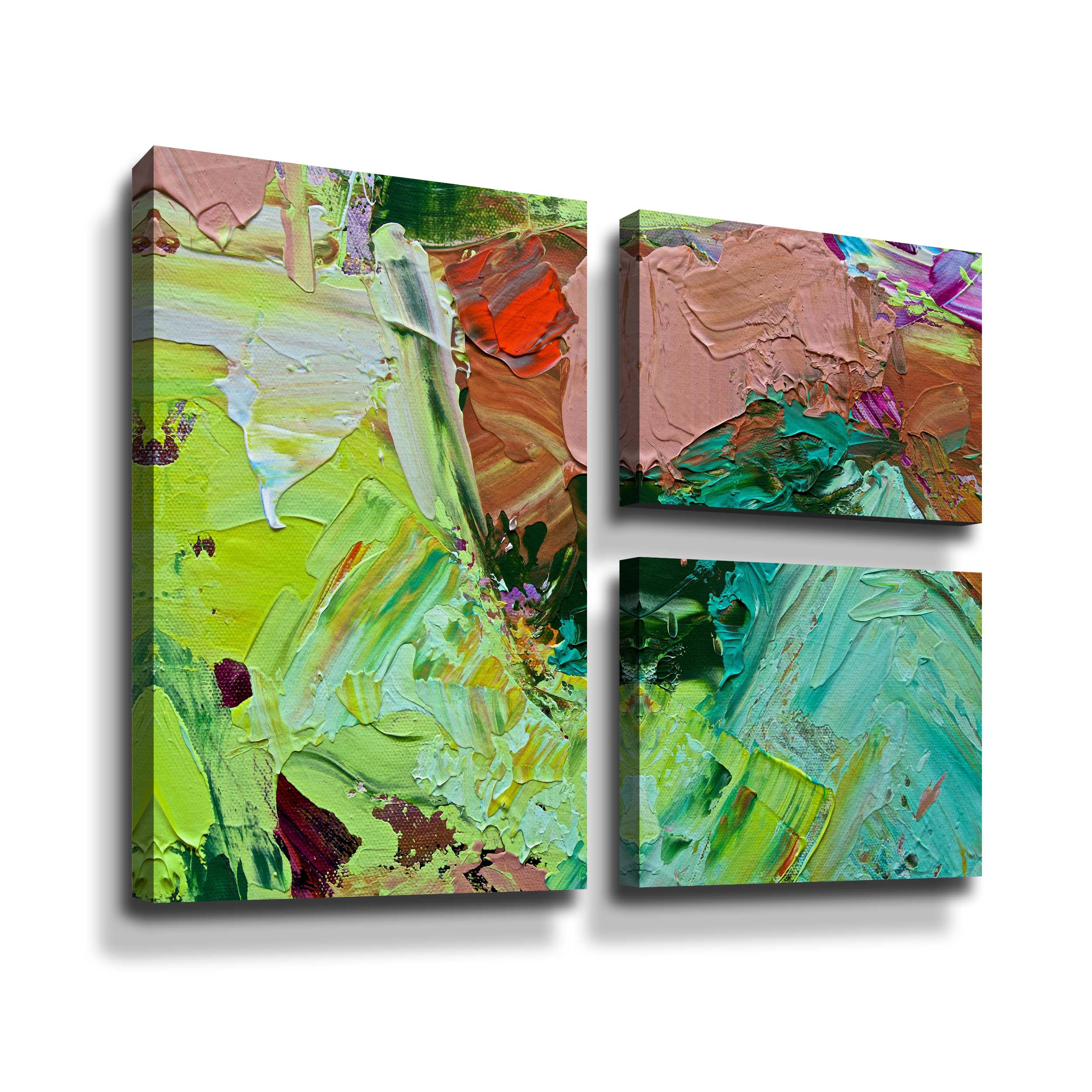 Artwall Light Rays, 3 Piece Gallery Wrapped Canvas Flag Set by Allan Friedlander