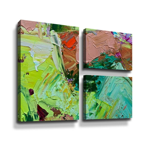 Artwall Light Rays, 3 Piece Gallery Wrapped Canvas Flag Set by Allan Friedlander