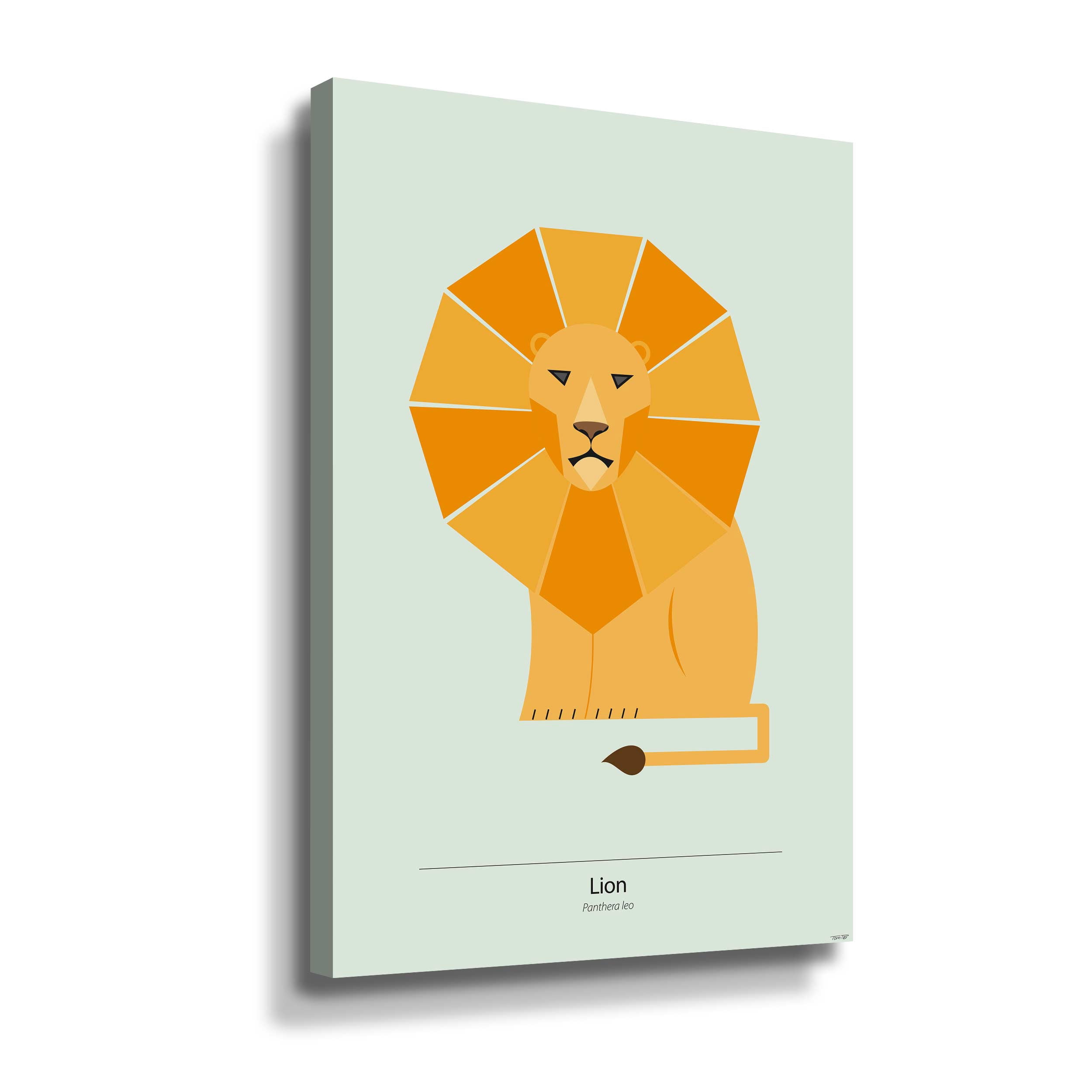 Artwall Lion, Gallery Wrapped Canvas by Tomas Design