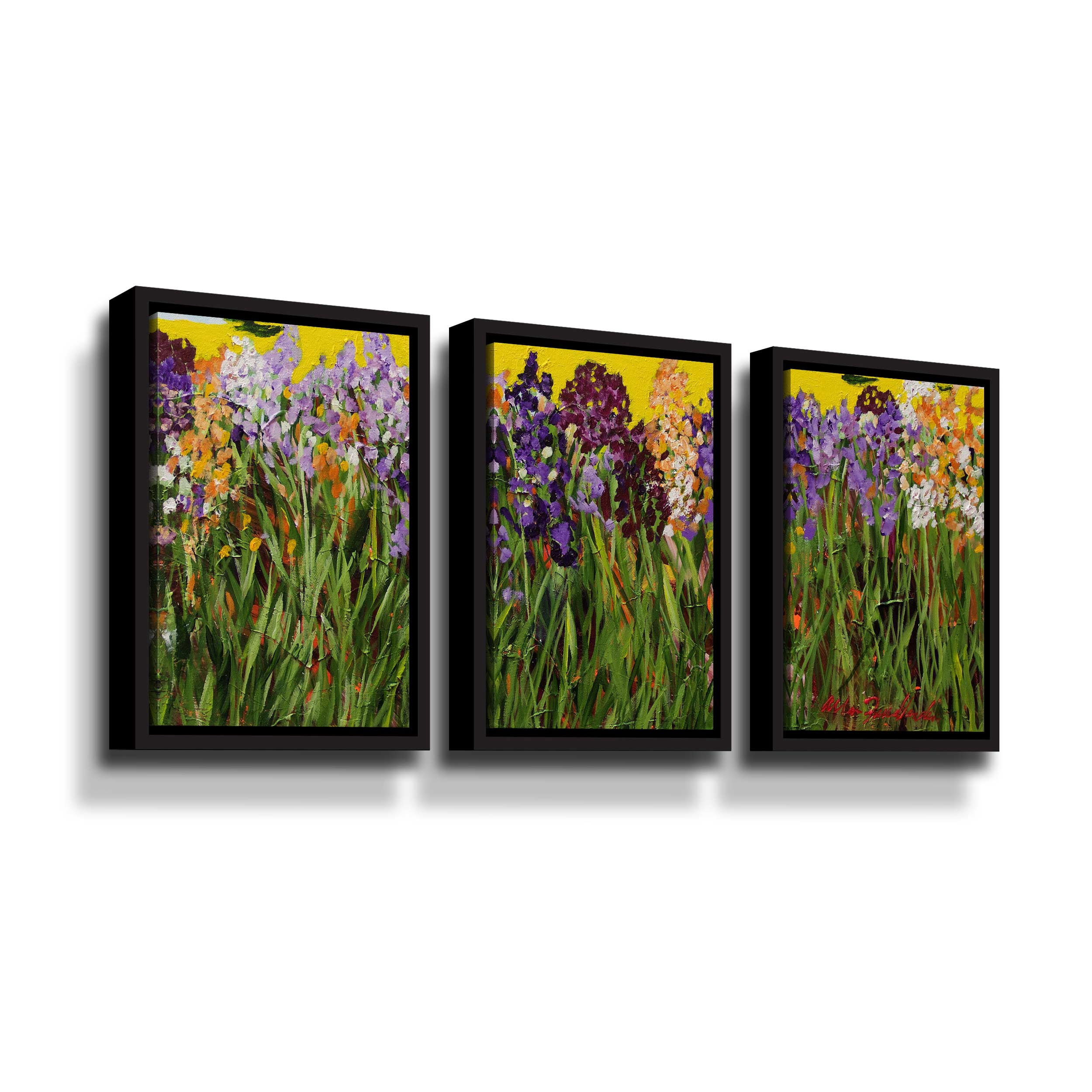 Artwall Looking to the Sky, 3 Piece Floater Framed Canvas Set by Allan Friedlander