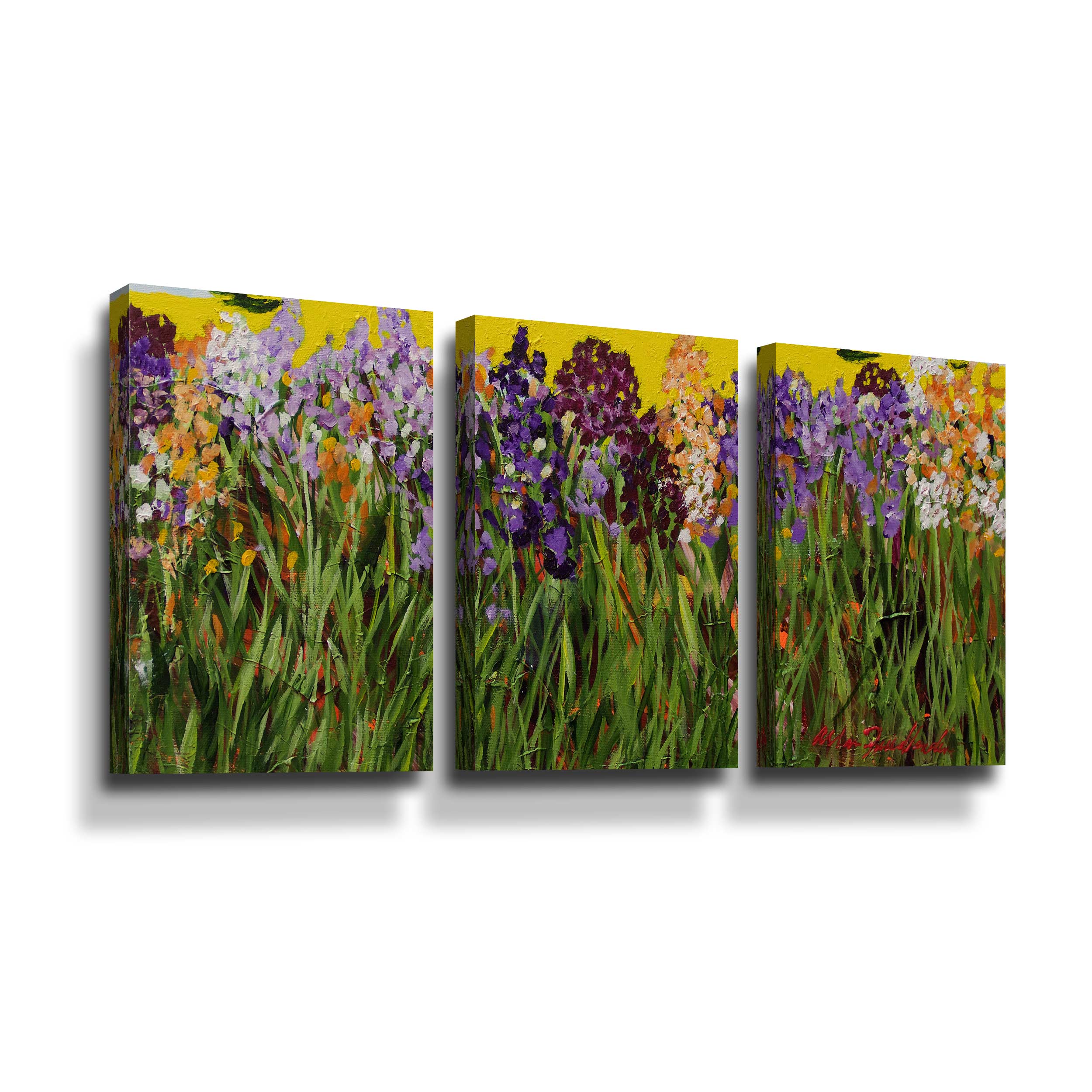 Artwall Looking to the Sky, 3 Piece Gallery Wrapped Canvas Set by Allan Friedlander