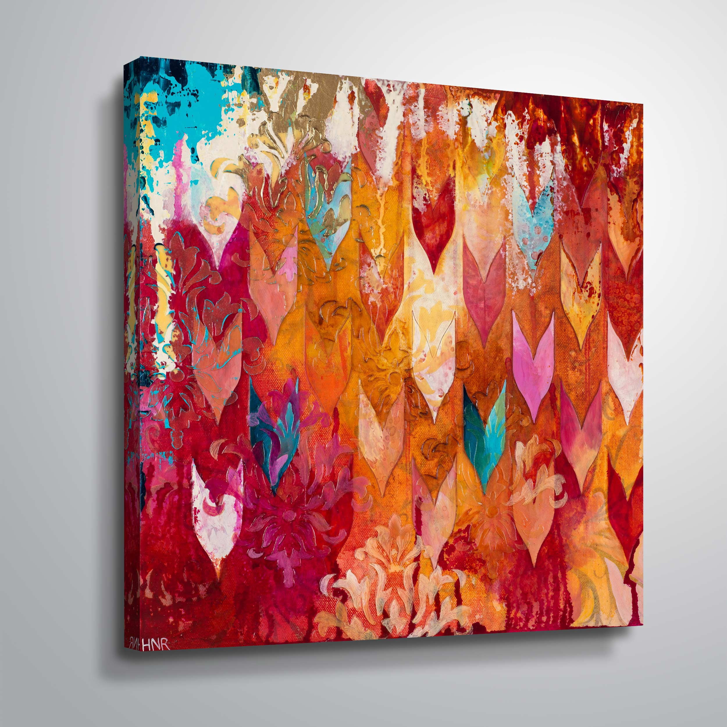 Artwall Love falls from the sky, Gallery Wrapped Canvas by Heather Noel Robinson