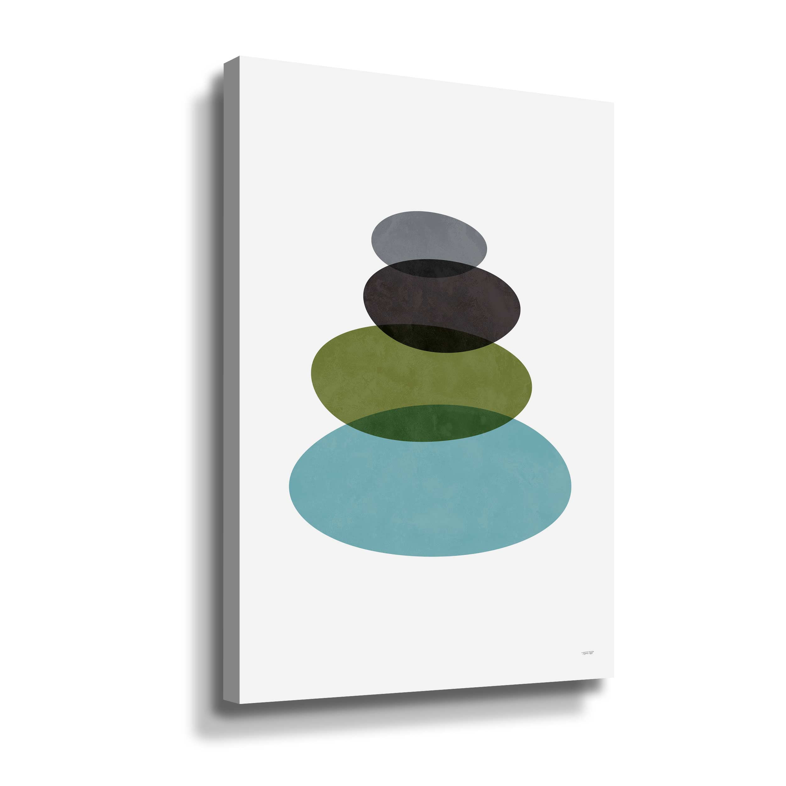Artwall Modern Stones, Gallery Wrapped Canvas by Tomas Design