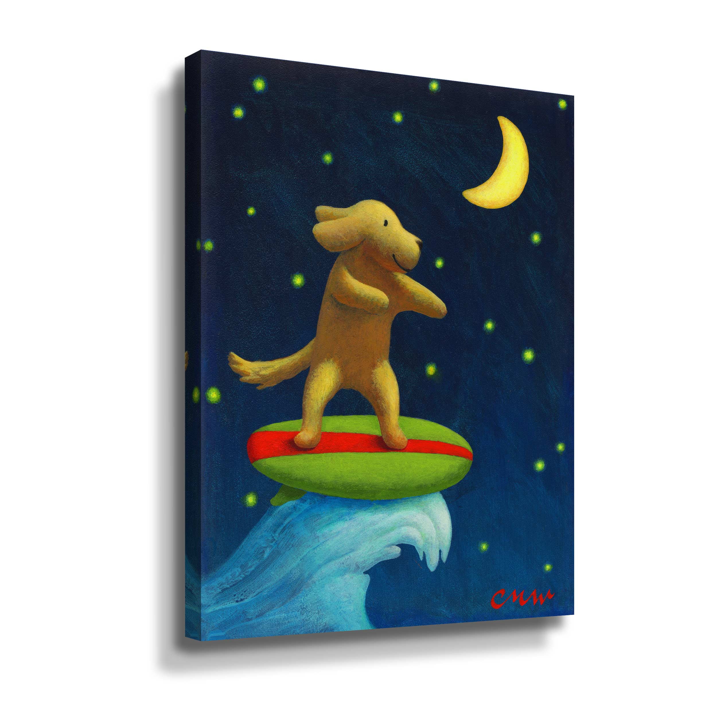 Artwall Night Rider, Gallery Wrapped Canvas by Chris Miles