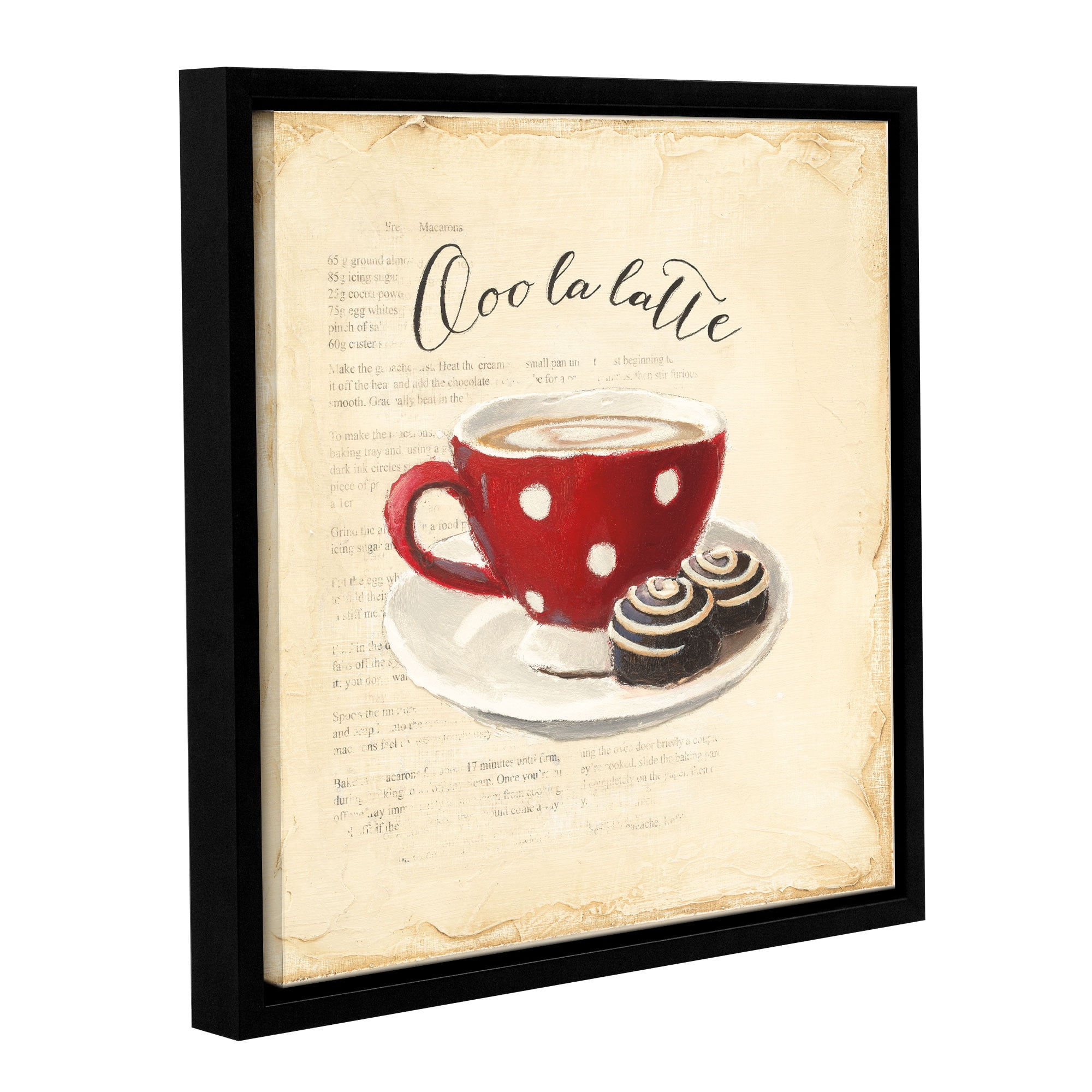 Artwall Ooo La Latte, Gallery Wrapped Floater-framed Canvas by Emily Adams