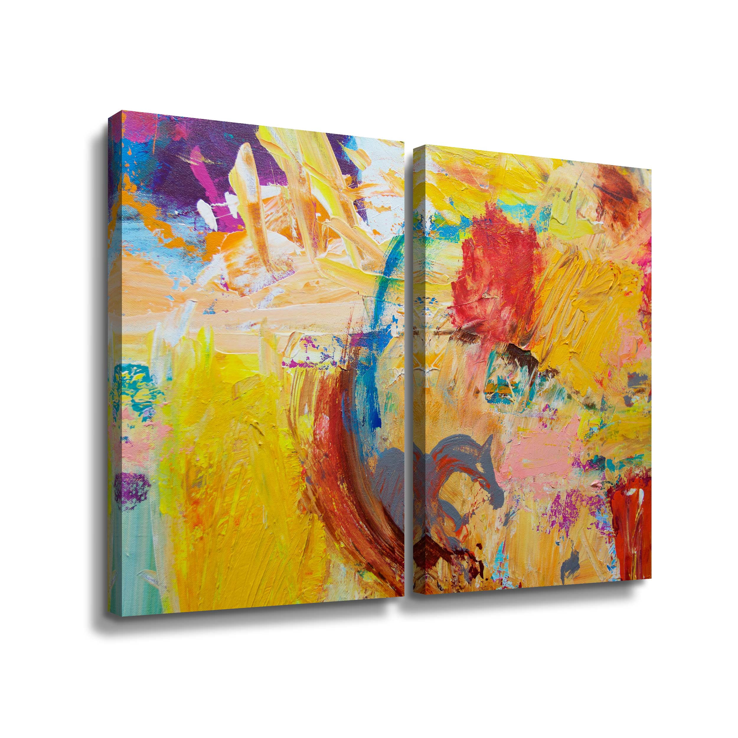 Artwall Parker 9083, 2 Piece Gallery Wrapped Canvas Set by Allan Friedlander