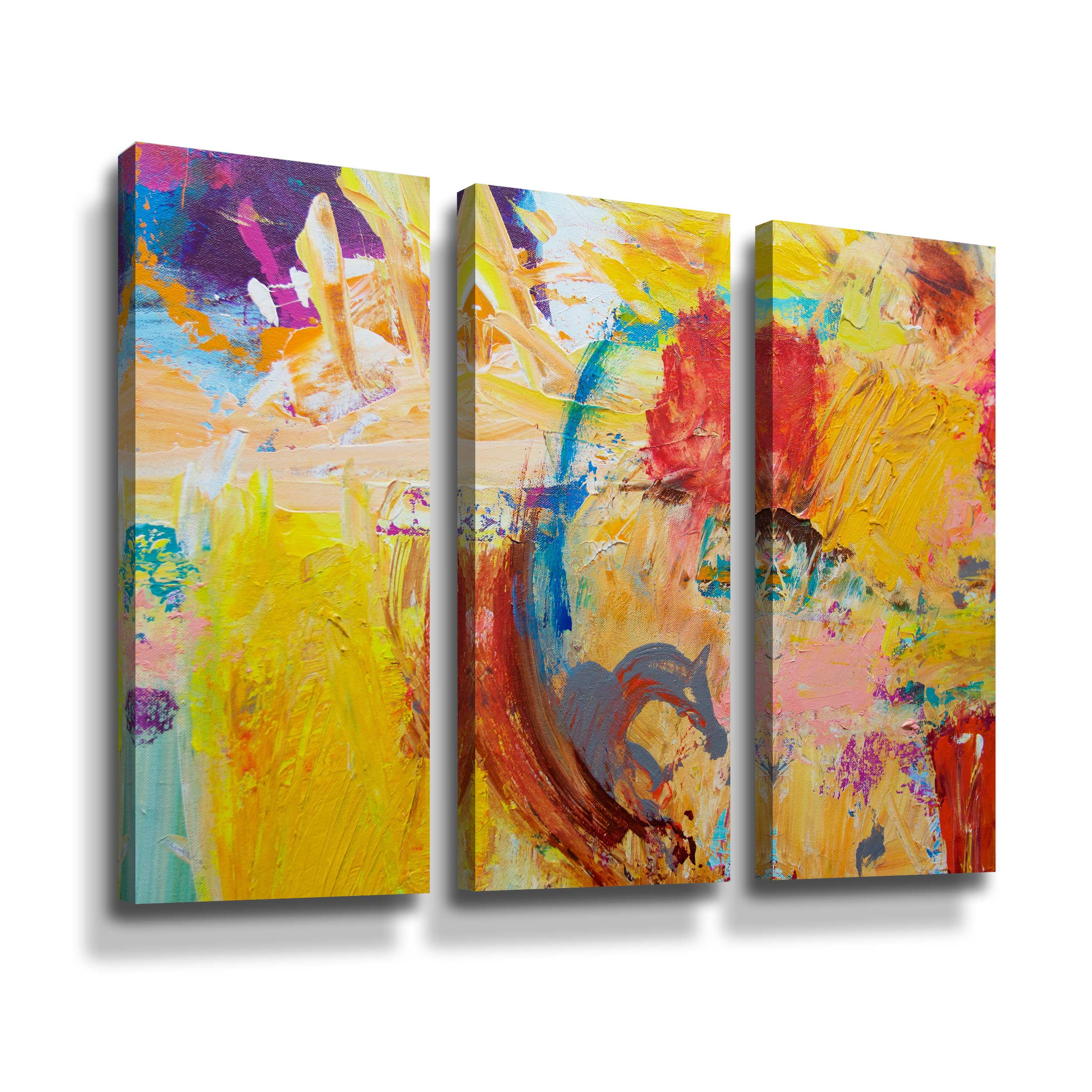 Artwall Parker 9083, 3 Piece Gallery Wrapped Canvas Set by Allan Friedlander