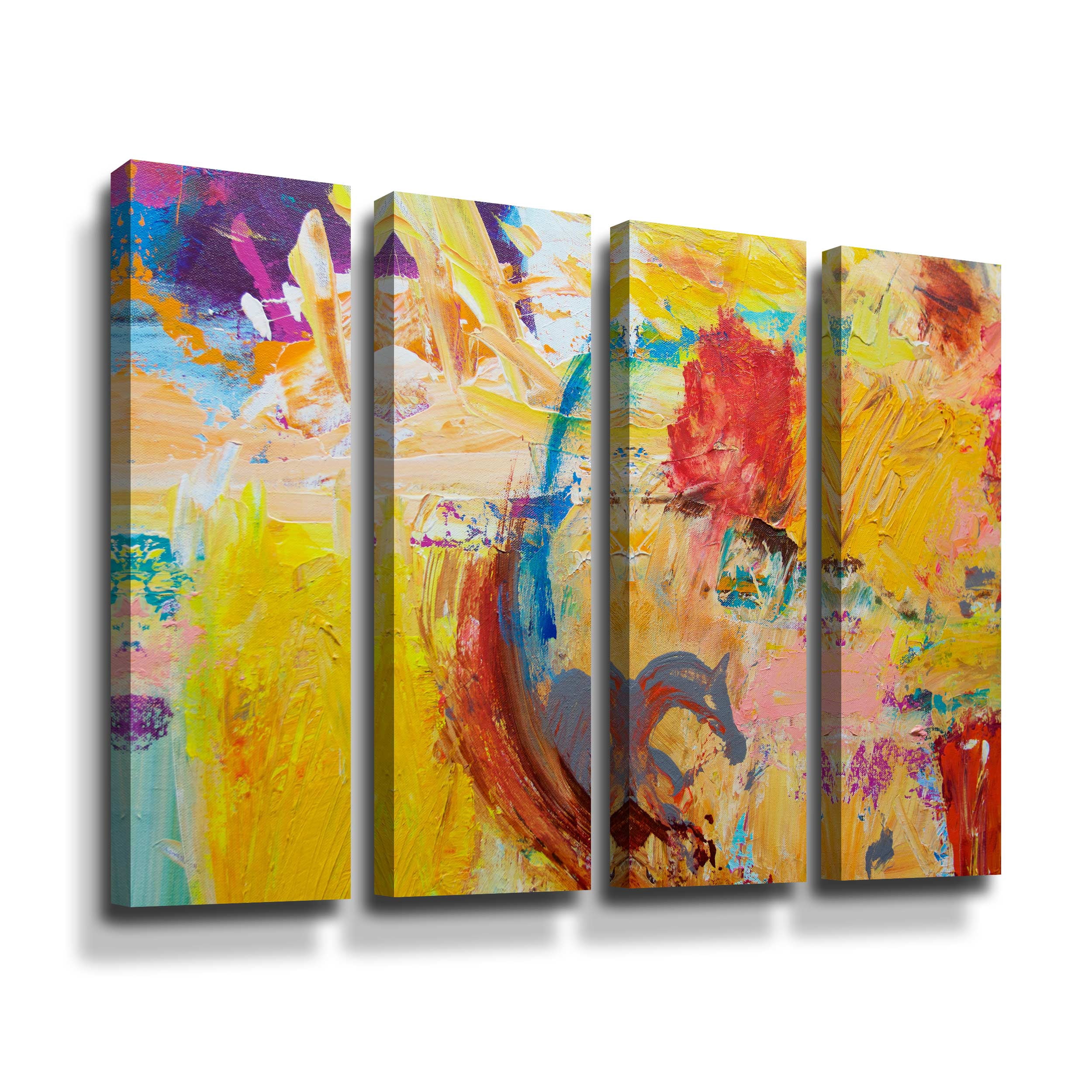 Artwall Parker 9083, 4 Piece Gallery Wrapped Canvas Set by Allan Friedlander