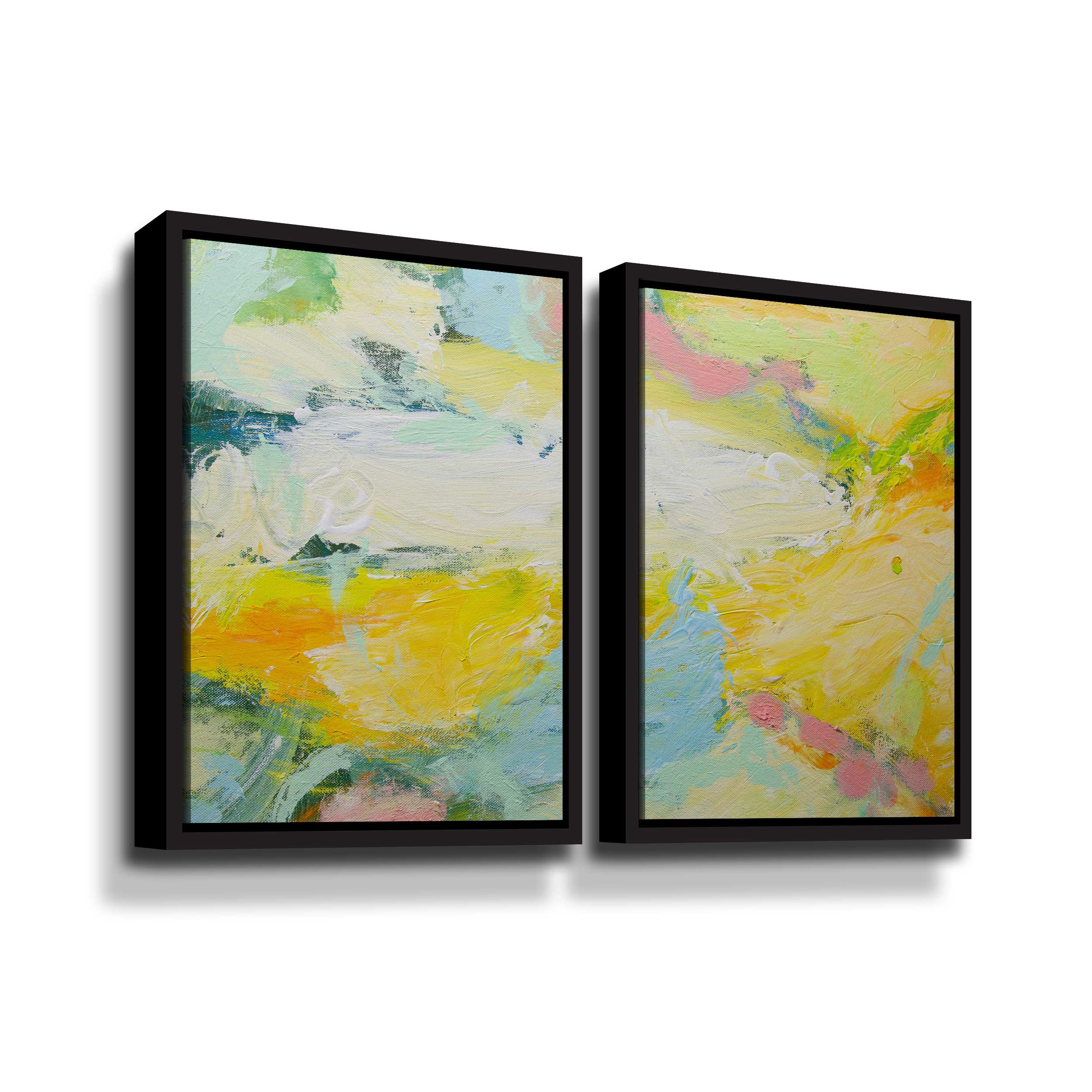 Artwall Parker 9086, 2 Piece Floater Framed Canvas Set by Allan Friedlander