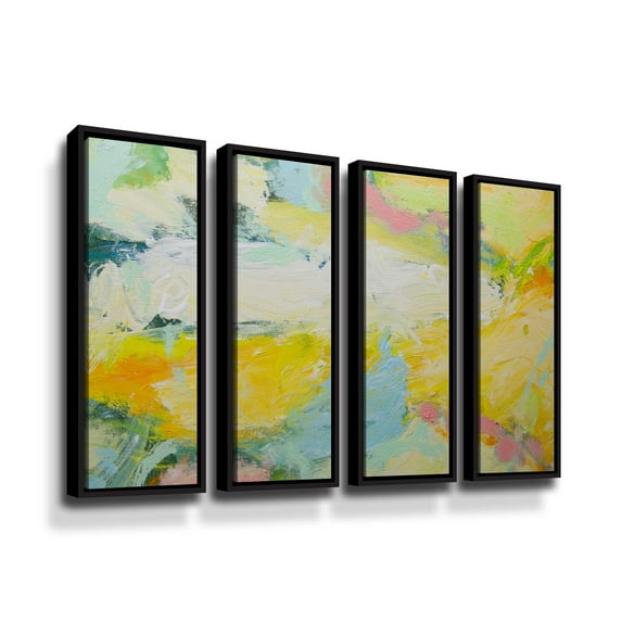 Artwall Parker 9086, 4 Piece Floater Framed Canvas Set by Allan Friedlander