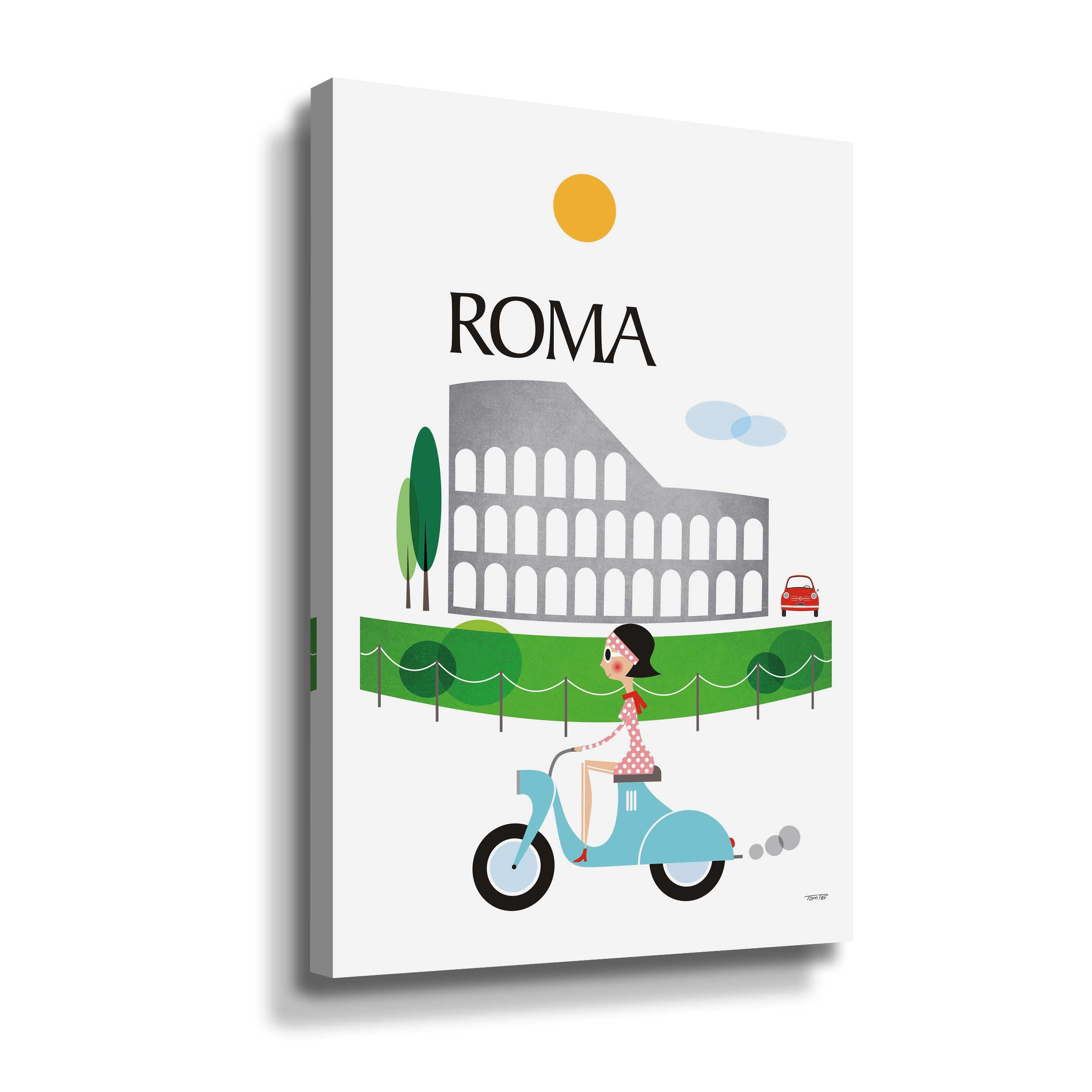 Artwall Roma, Gallery Wrapped Canvas by Tomas Design