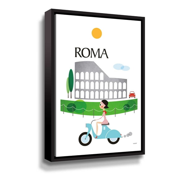 Artwall Roma, Gallery Wrapped Floater-framed Canvas by Tomas Design