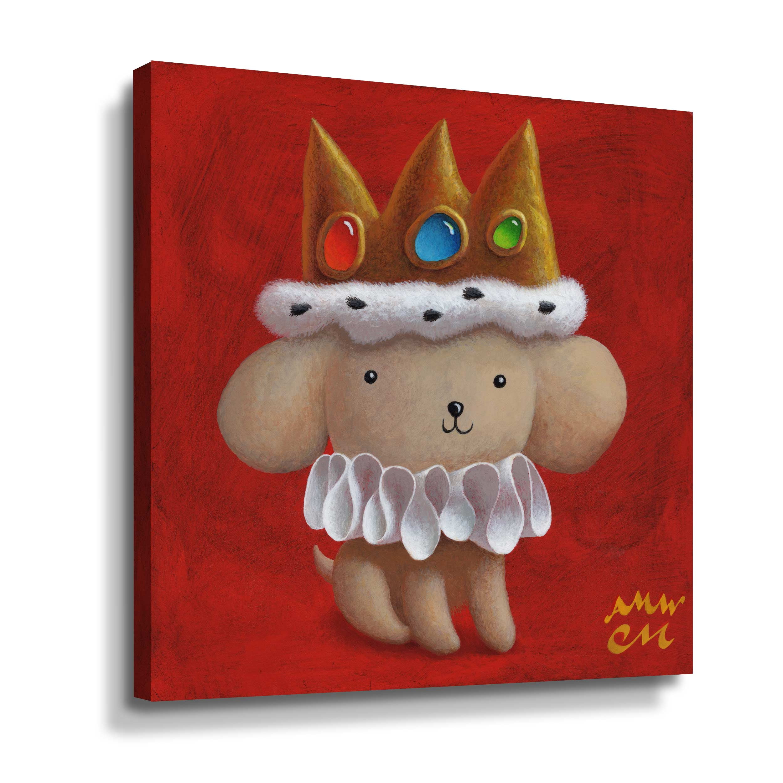 Artwall Royal Pup, Gallery Wrapped Canvas by Chris Miles