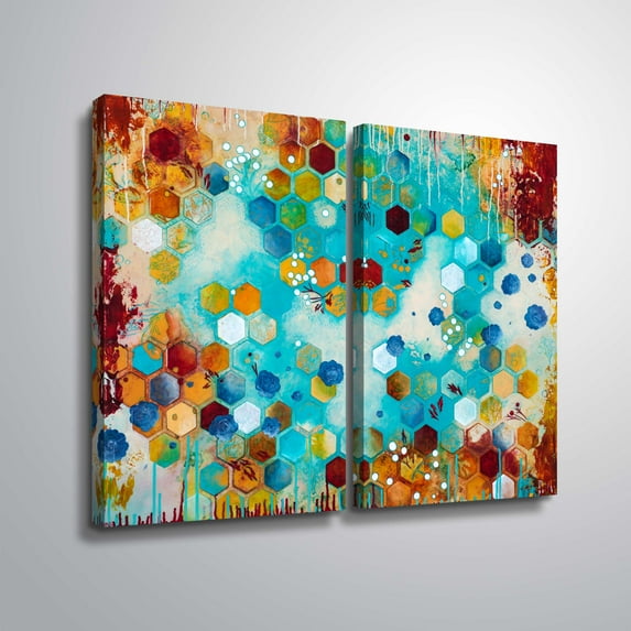 Artwall Scattered, 2 Piece Gallery Wrapped Canvas Set by Heather noel Robinson