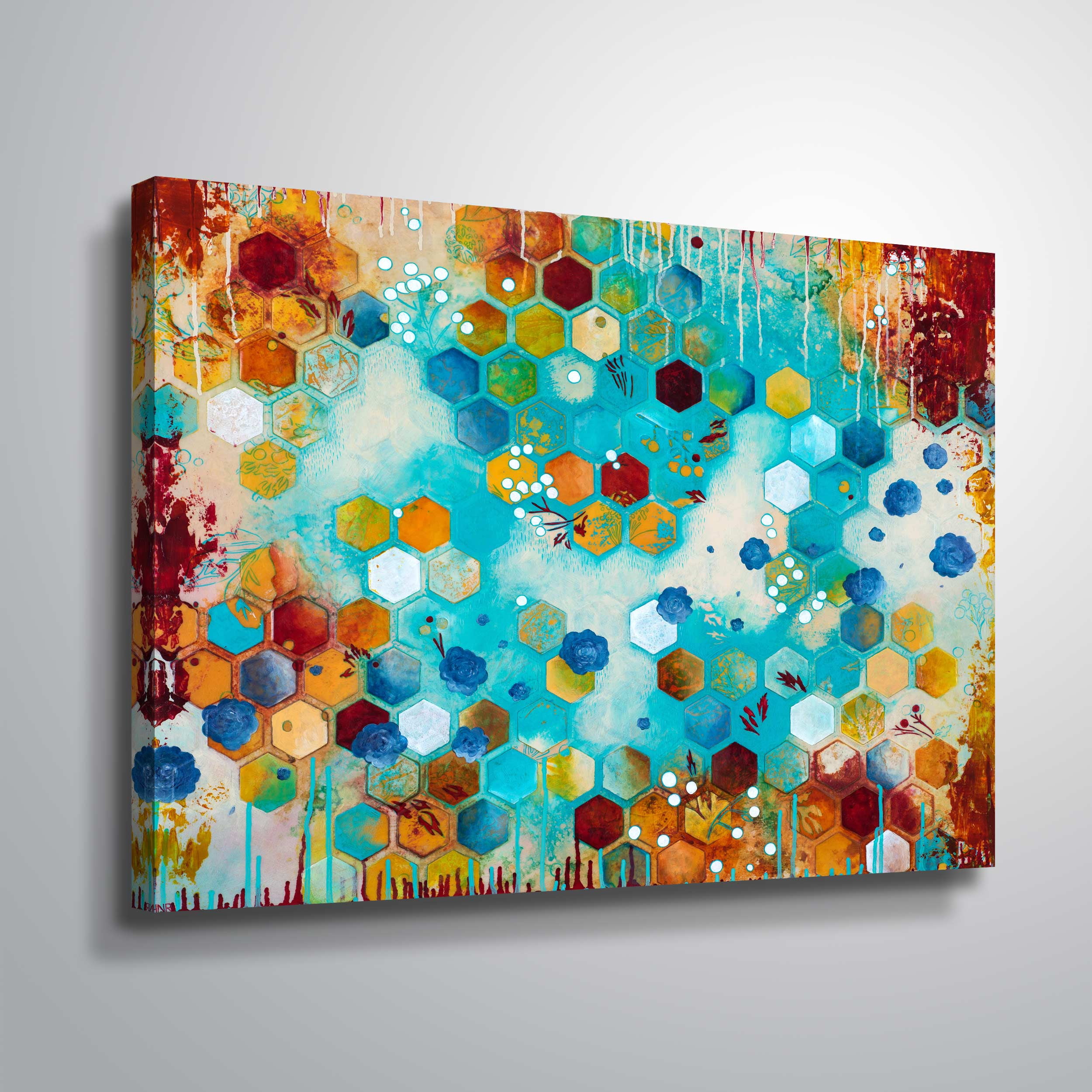 Artwall Scattered, Gallery Wrapped Canvas by Heather noel Robinson