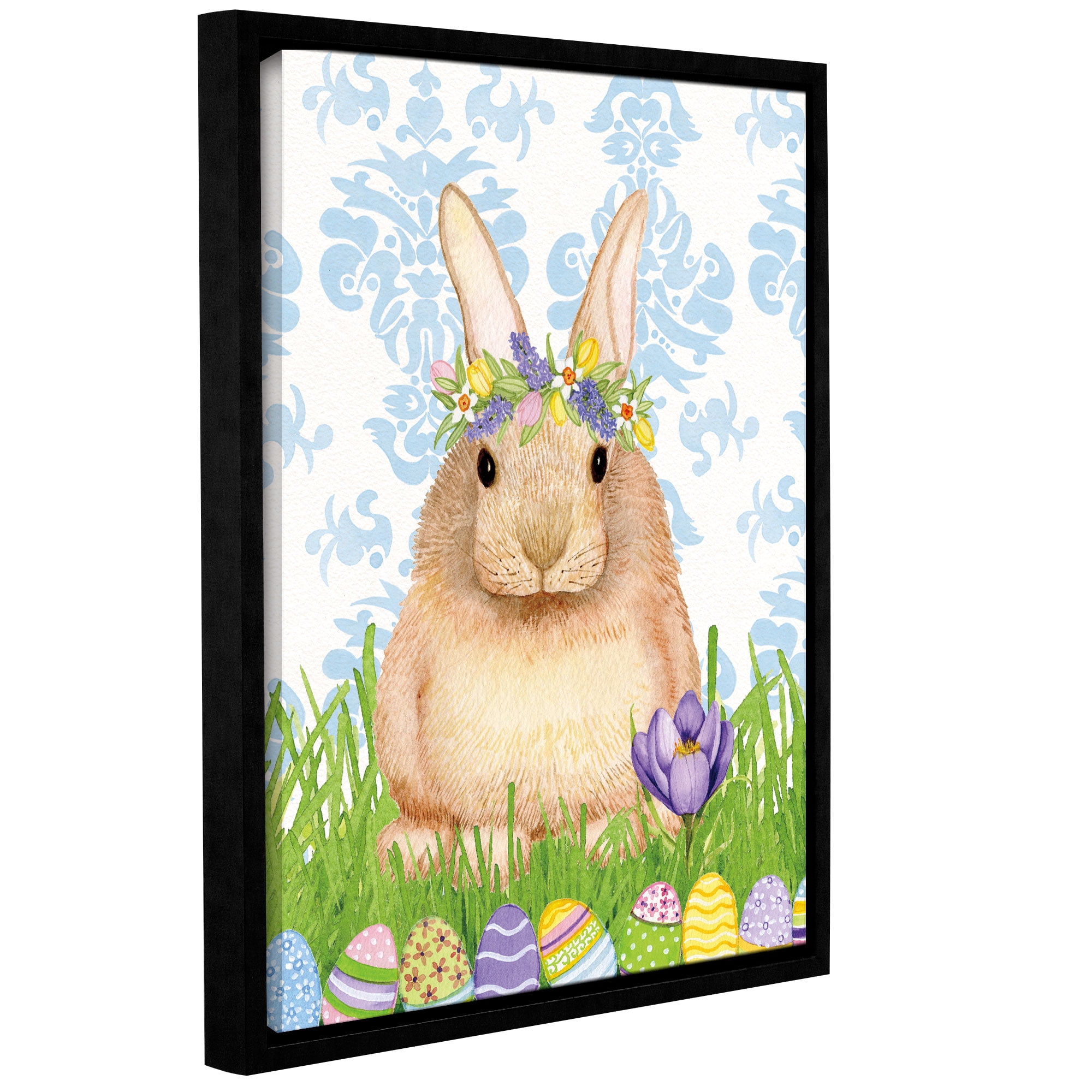 Artwall Spring Bunny I, Gallery Wrapped Floater-framed Canvas by Kathleen Parr Mckenna