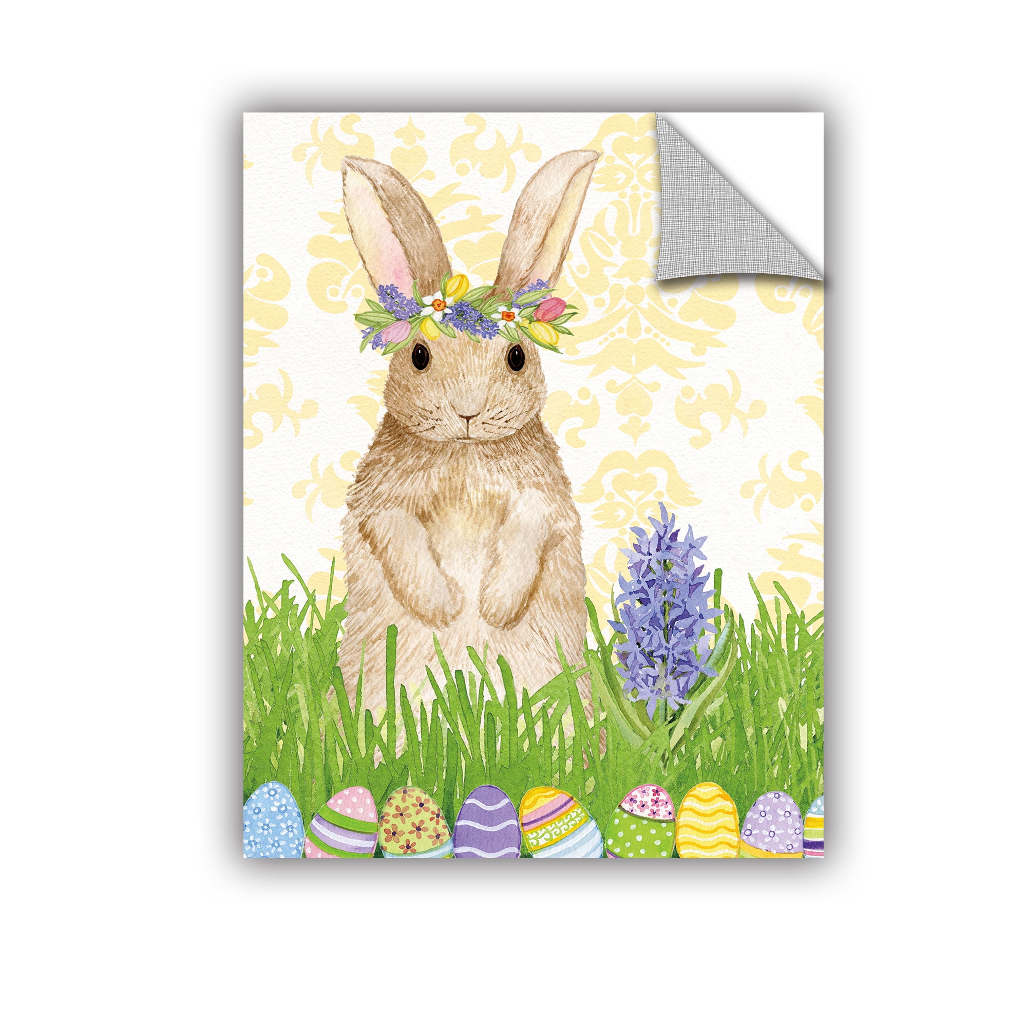Artwall Spring Bunny II, Removable Wall Art Mural by Kathleen Parr Mckenna