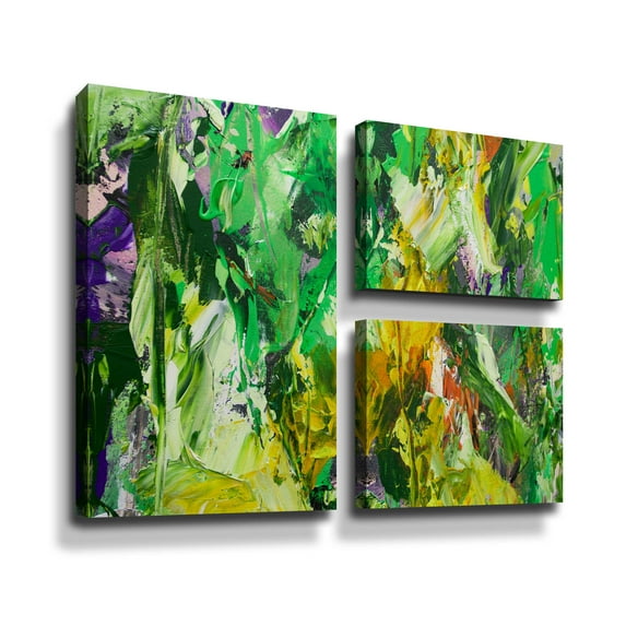 Artwall Summer Heat, 3 Piece Gallery Wrapped Canvas Flag Set by Allan Friedlander