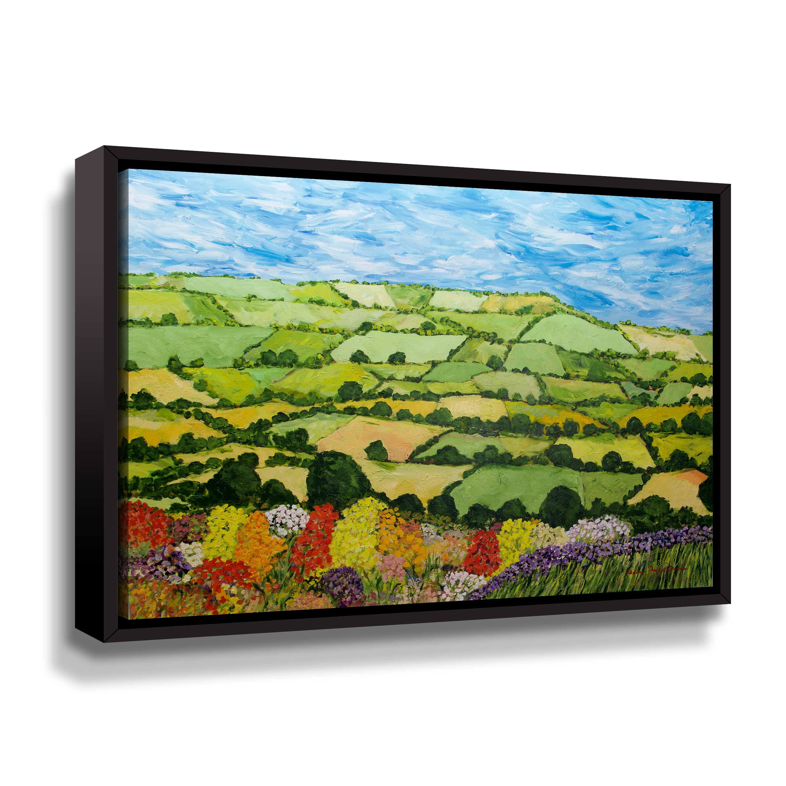 Artwall Summer Sunshine, Gallery Wrapped Floater-framed Canvas by Allan Friedlander