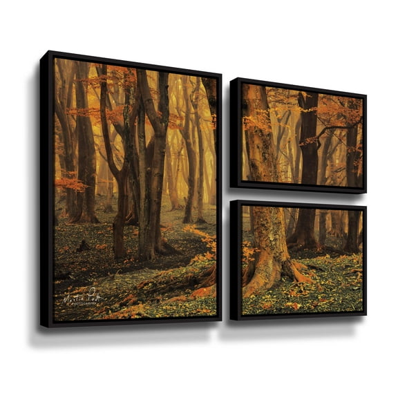 Artwall Sweet Dreams, 3 Piece Floater Framed Canvas Flag Set by Martin Podt