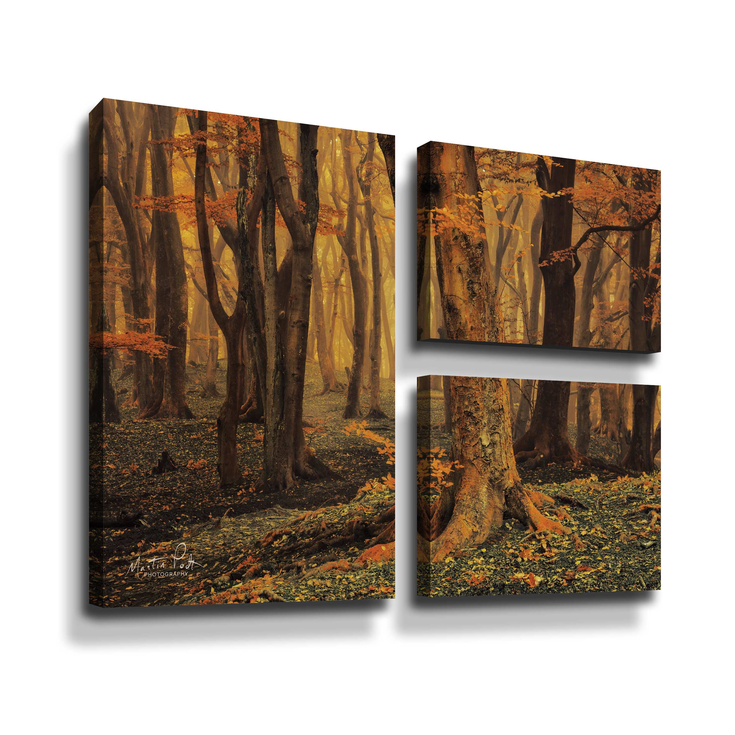 Artwall Sweet Dreams, 3 Piece Gallery Wrapped Canvas Flag Set by Martin Podt