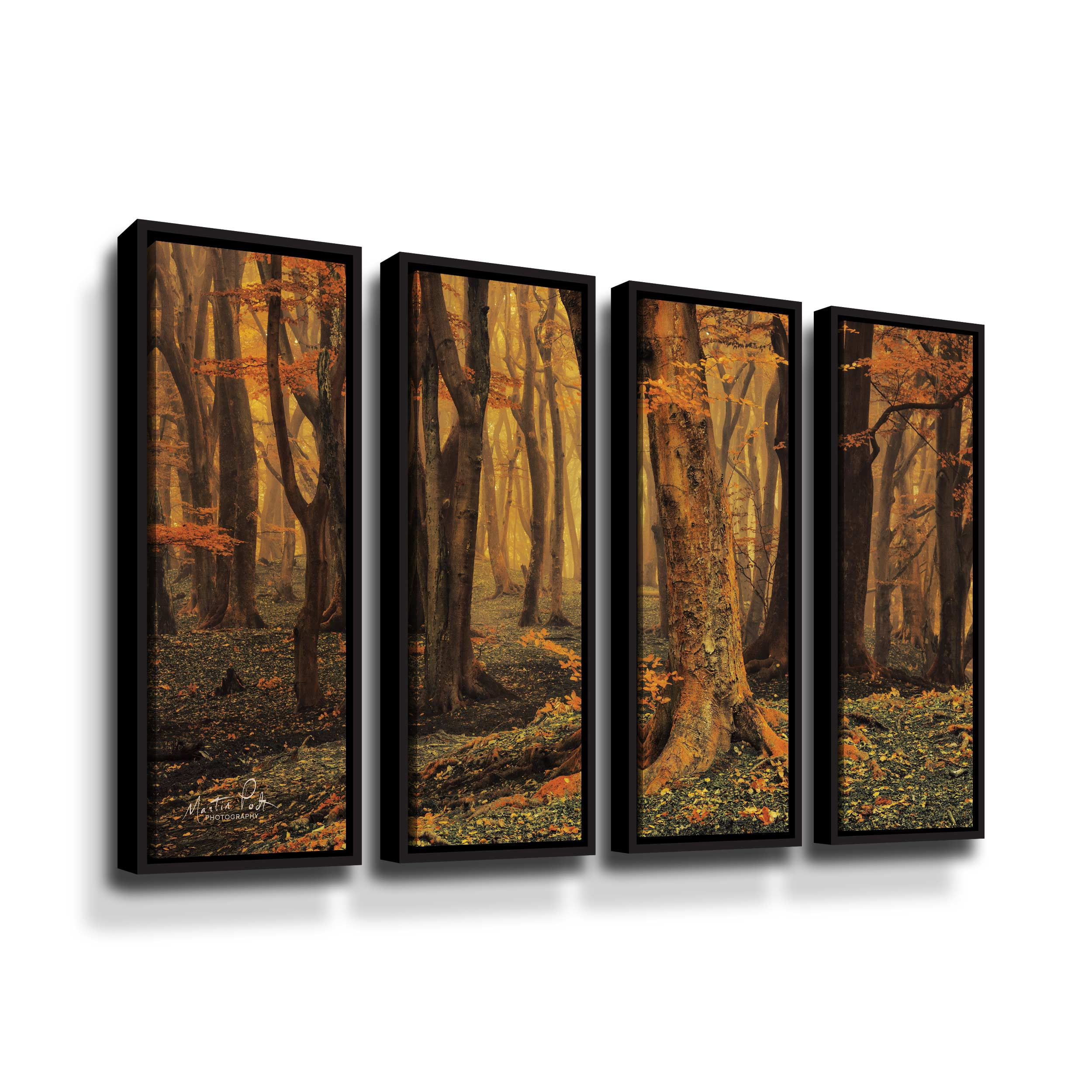Artwall Sweet Dreams, 4 Piece Floater Framed Canvas Set by Martin Podt