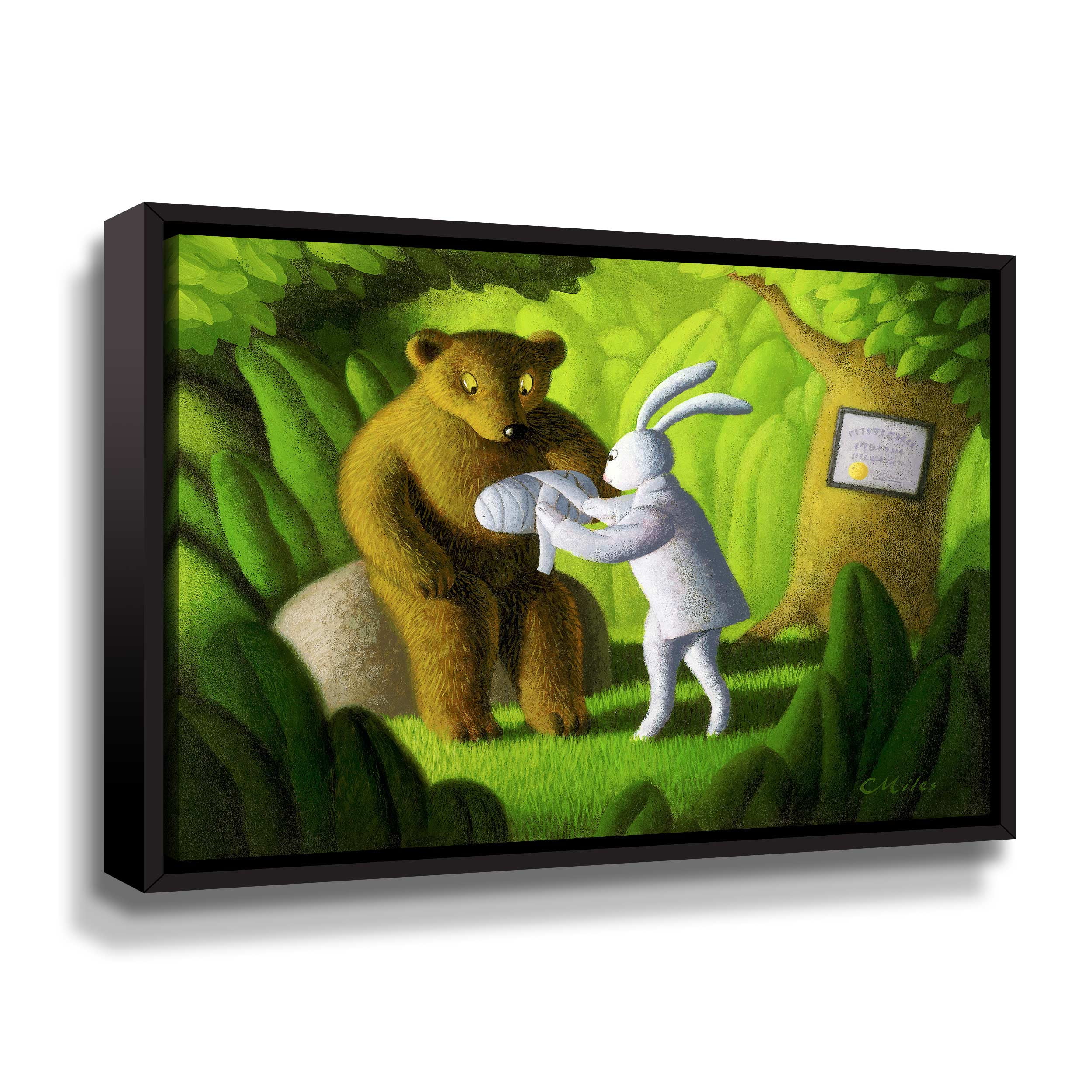 Artwall The Healer, Gallery Wrapped Floater-framed Canvas by Chris Miles