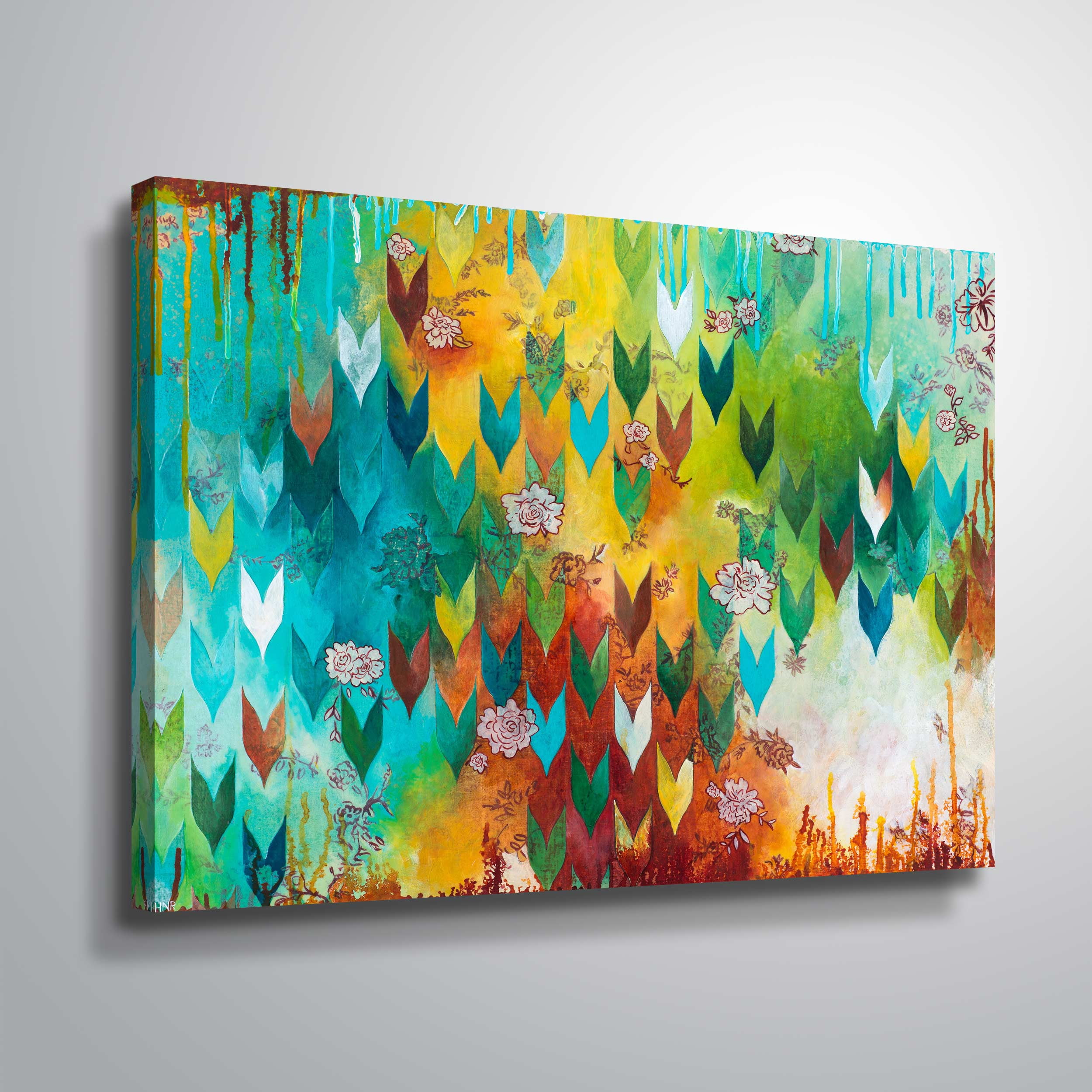 Artwall The key to happiness, Gallery Wrapped Canvas by Heather Noel Robinson