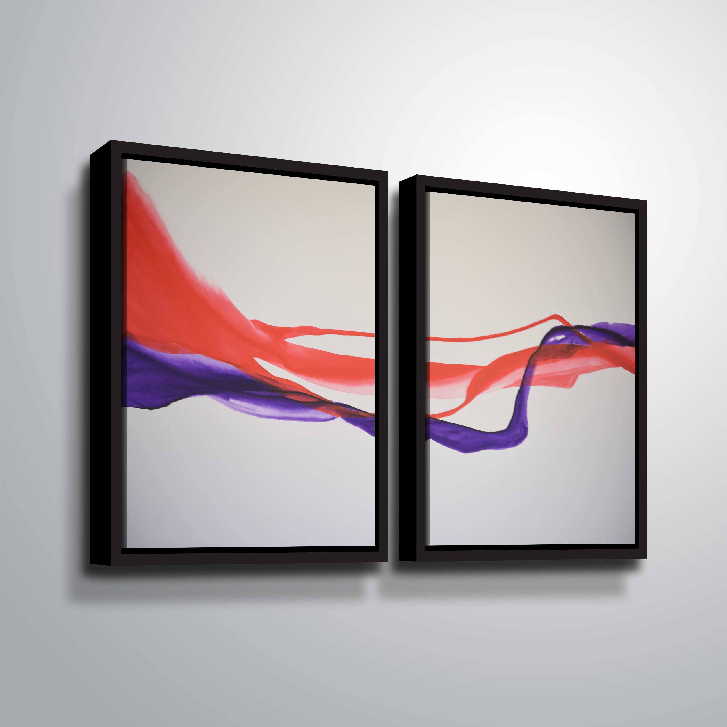 Artwall Unfolding, 2 Piece Floater Framed Canvas Set by Patricia Coulter