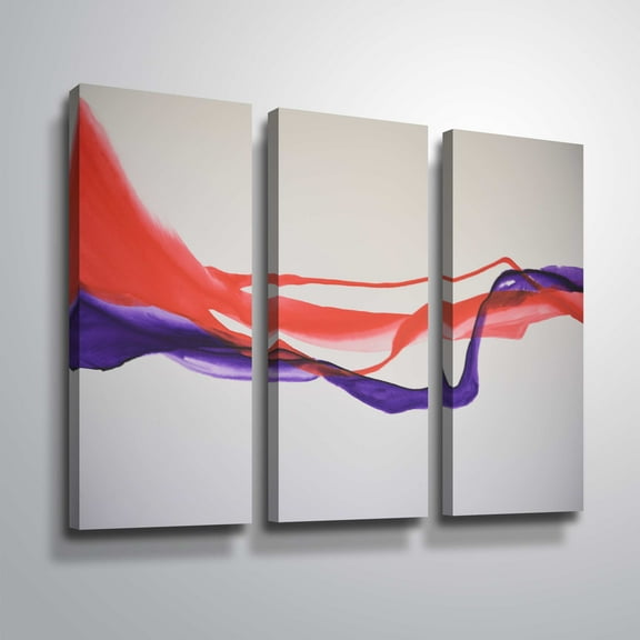 Artwall Unfolding, 3 Piece Gallery Wrapped Canvas Set by Patricia Coulter