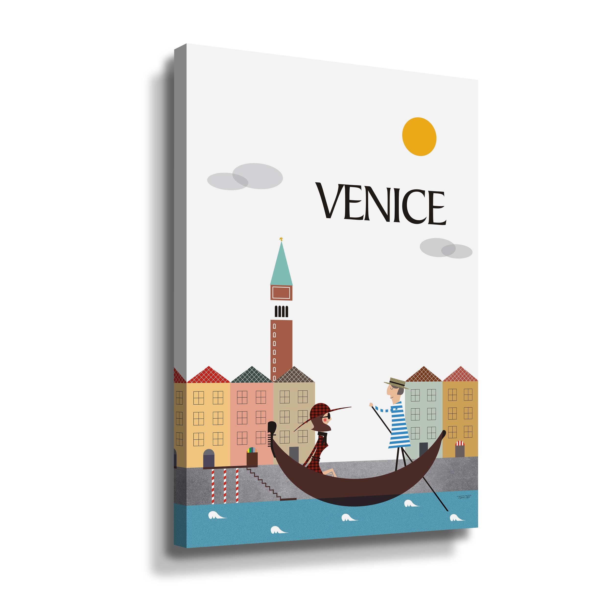 Artwall Venice, Gallery Wrapped Canvas by Tomas Design