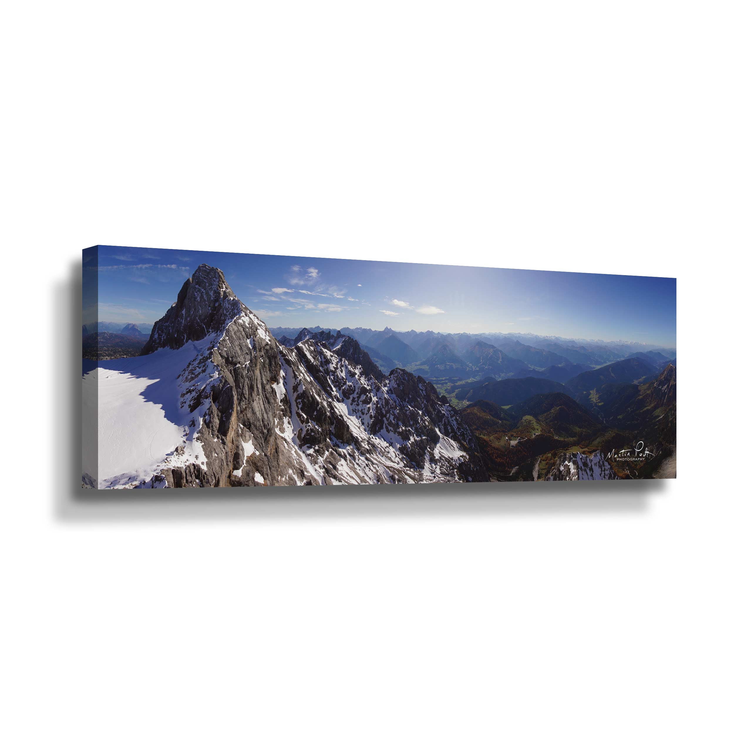 Artwall View from Dachstein, Gallery Wrapped Canvas by Martin Podt