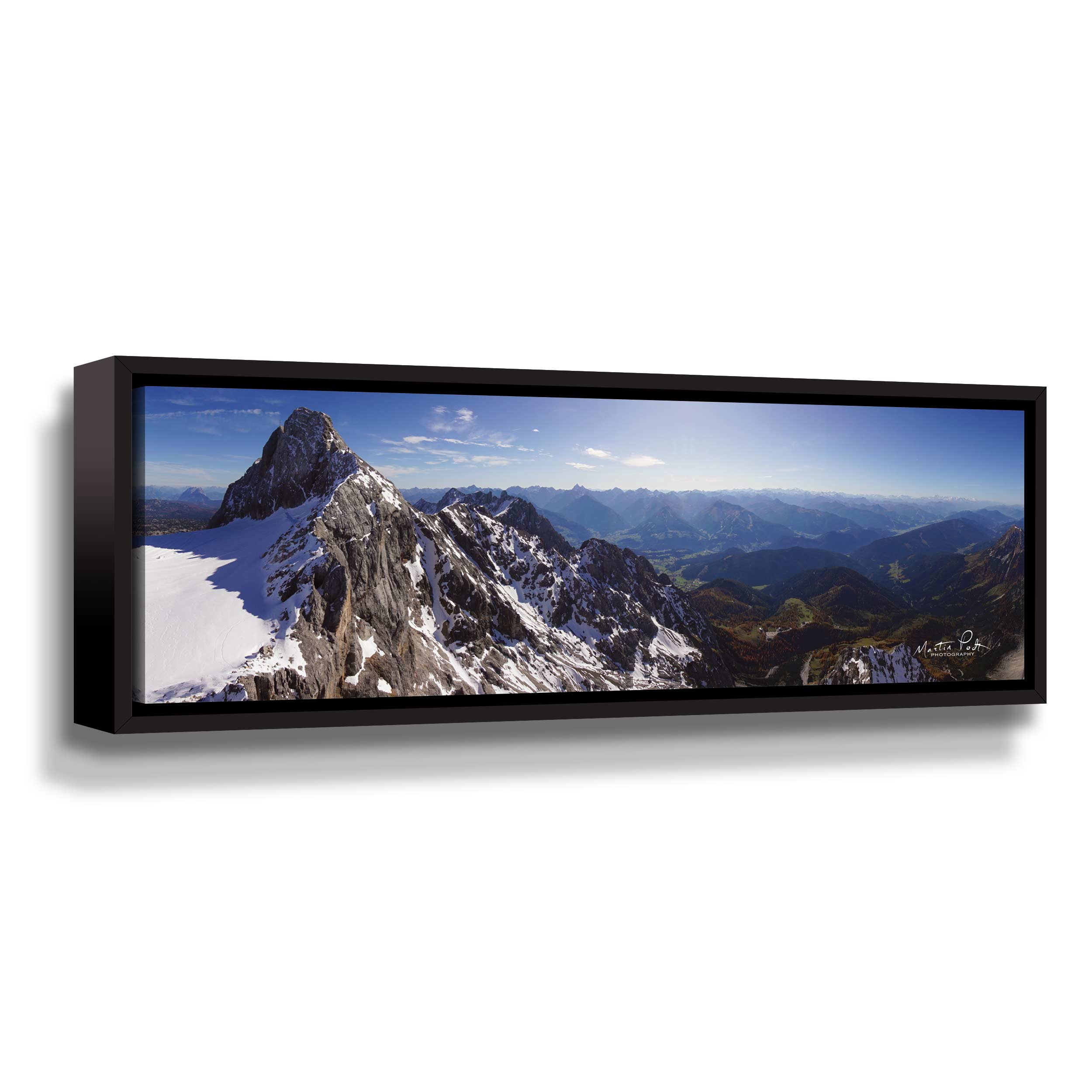 Artwall View from Dachstein, Gallery Wrapped Floater-framed Canvas by Martin Podt