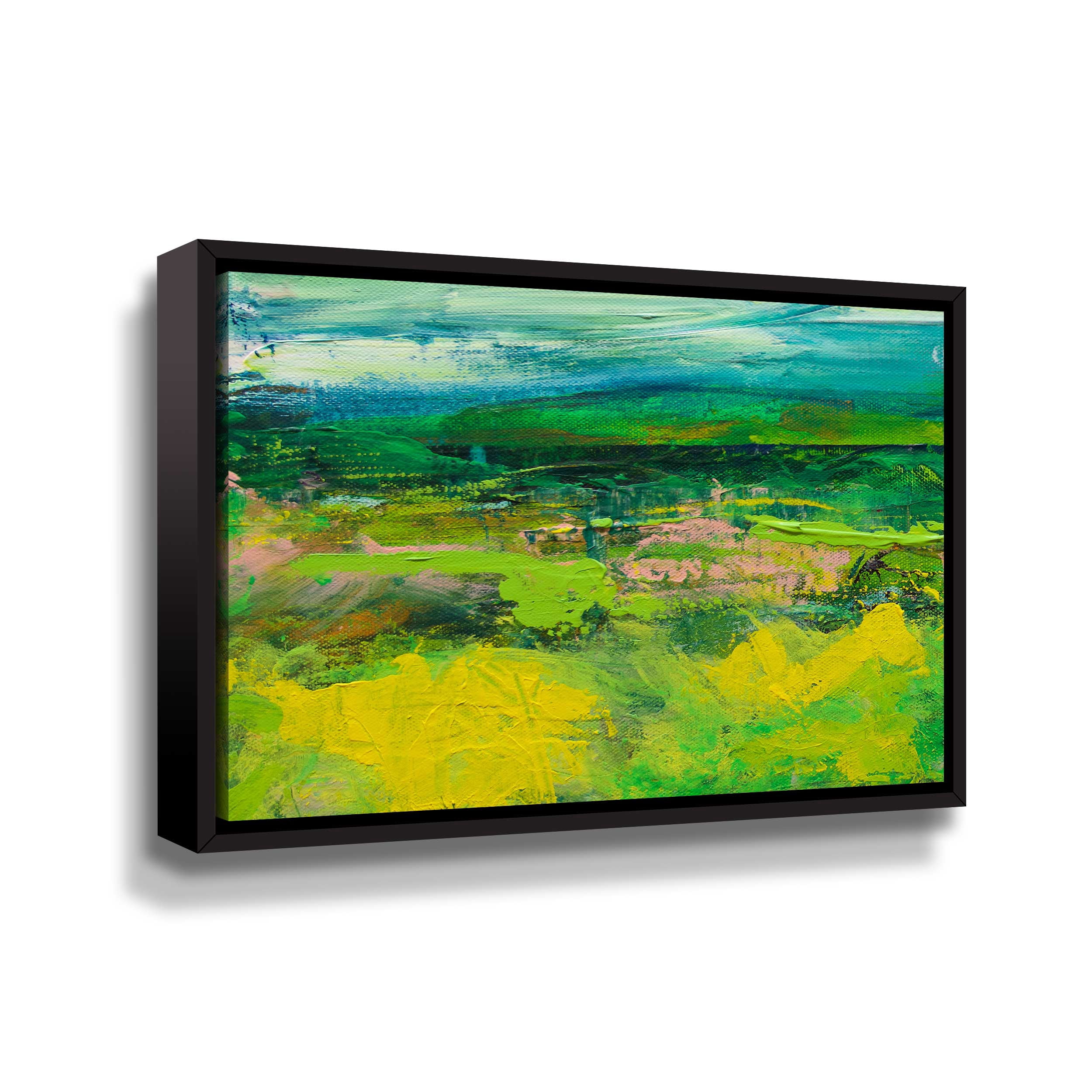 Artwall Walking Path, Gallery Wrapped Floater-framed Canvas by Allan Friedlander