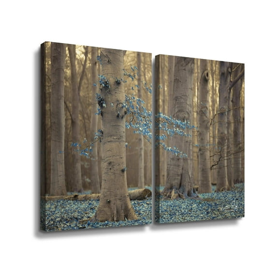 Artwall Winter Blues, 2 Piece Gallery Wrapped Canvas Set by Martin Podt
