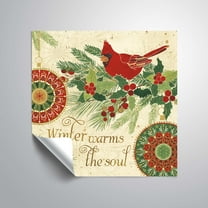 Artwall Winter Feathers VI, Removable Wall Art Mural by Veronique Charron