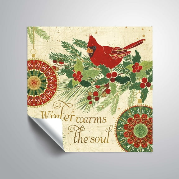 Artwall Winter Feathers VI, Removable Wall Art Mural by Veronique Charron