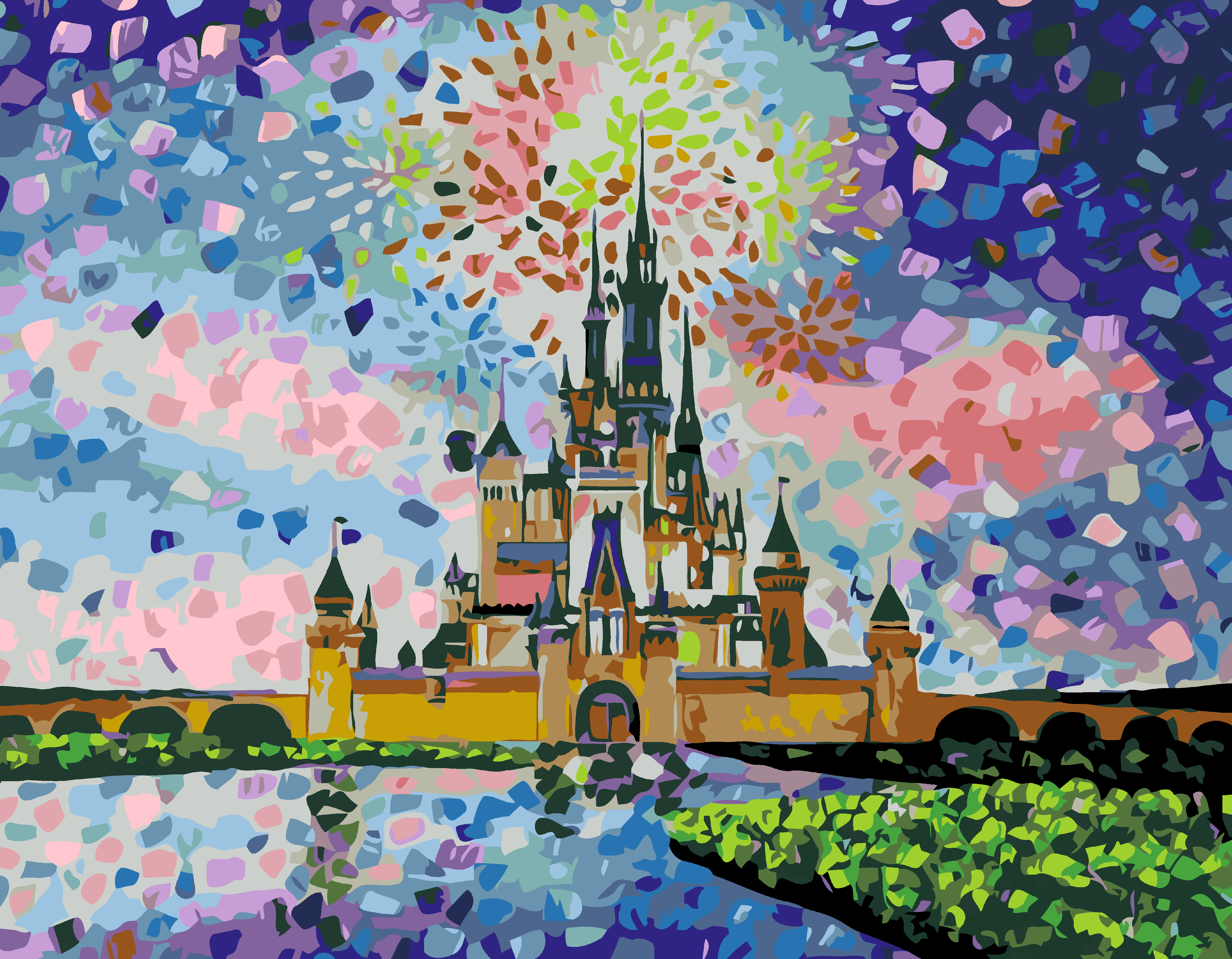 Artwille DIY Paint by Numbers for Adults and Kids - Disney Castl ...