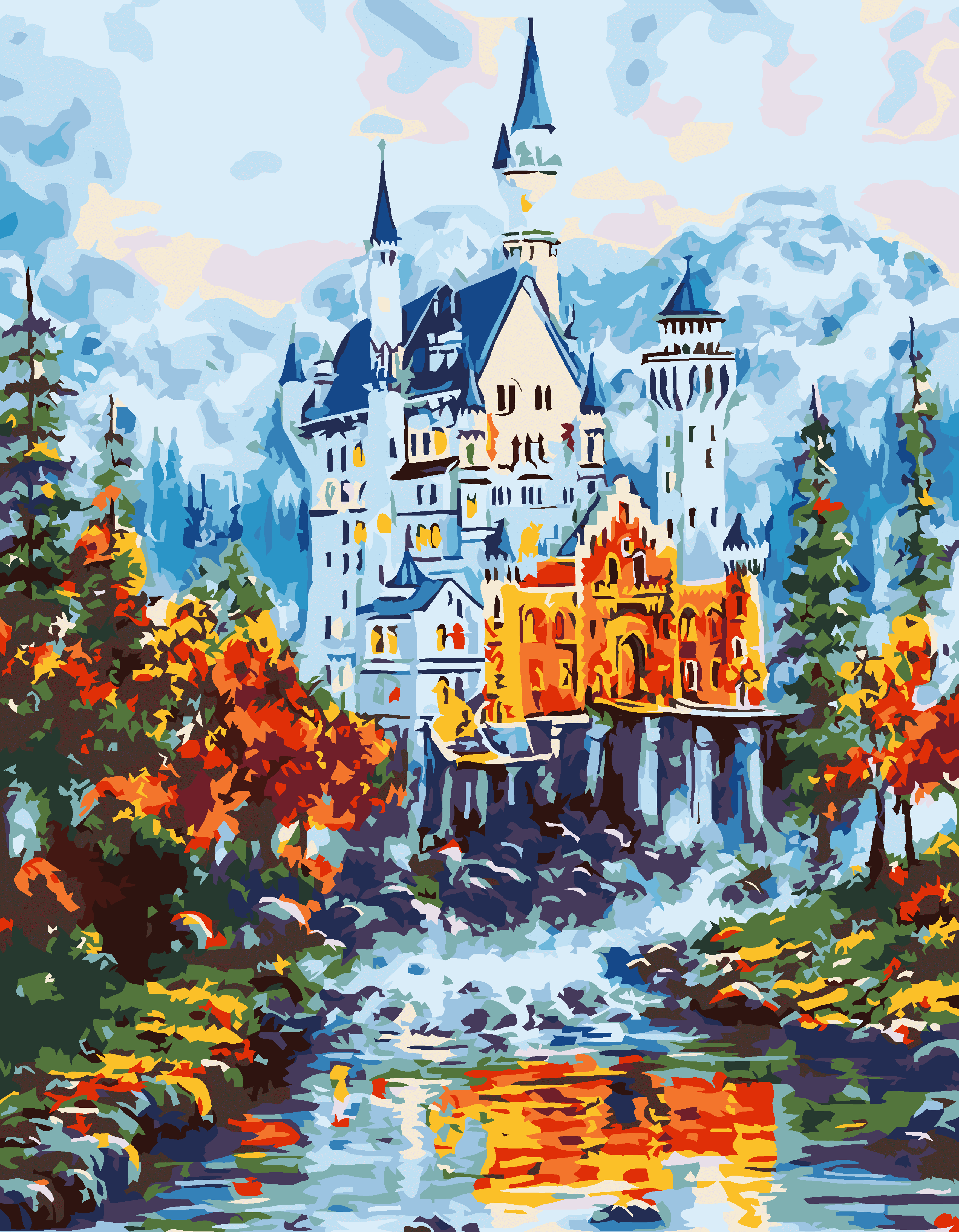 Artwille DIY Paint by Numbers for Adults and Kids - Fabulous castle ...