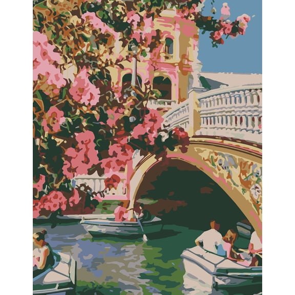 Artwille Romantic Mood Paint by Numbers Kit, Acrylic on Canvas, 13.8 x 17.7 in, Ages 14+