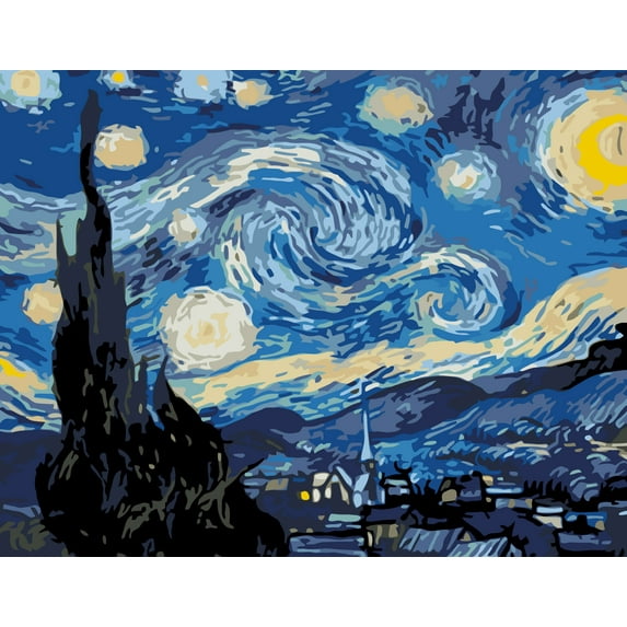 Artwille DIY Paint by Numbers for Adults and Kids - Starry night