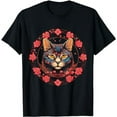 thumbnail image 1 of Artwork | Animal Cherry Blossoms Motif Cat T-Shirt, 1 of 3