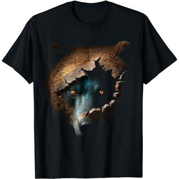 Bear Artwork Animal Fantasy Creative Animal Motif Bear T-Shirt