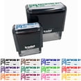 thumbnail image 1 of Artwork By Name Date Age Teacher Student School Self-Inking Rubber Stamp Ink Stamper - Blue Ink - Large 2-3/4 Inch, 1 of 7