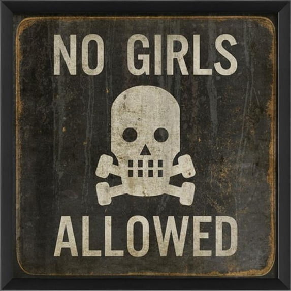 Artwork Factory 17741 EB No Girls Allowed Framed Print