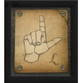 thumbnail image 1 of Artwork Factory 17782 EB Sign Language L Framed Print, 1 of 1
