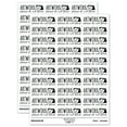thumbnail image 1 of Artwork Please Do Not Bend Bent Art Detail Sticker Set - White - Matte Finish - 1.75" Medium, 1 of 7