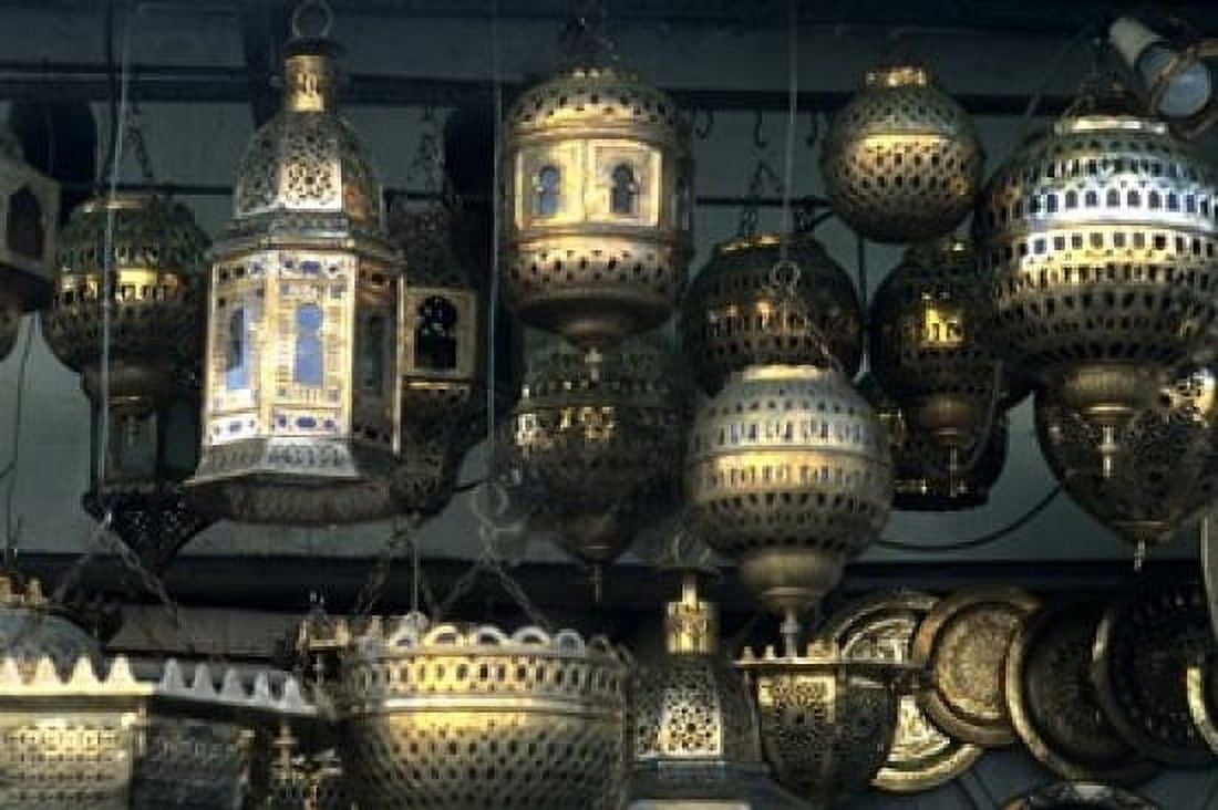 Artwork of Moroccan Brass Lanterns Casablanca Morocco Canvas Art - Bill Bachmann DanitaDelimont (37 x 25)